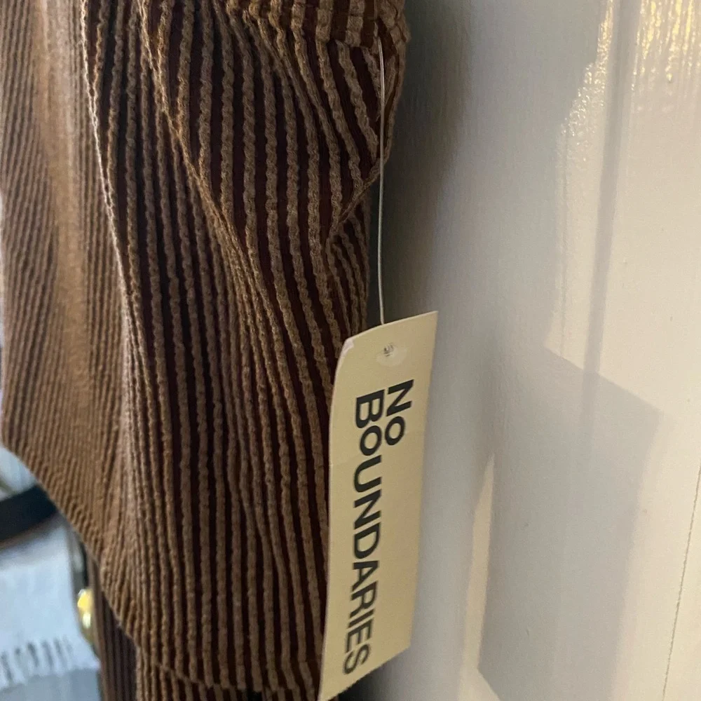 No Boundaries Chocolate Ribbed 2PC Midi Set. (Crop Top and Skirt) NWT - Picture 6 of 7